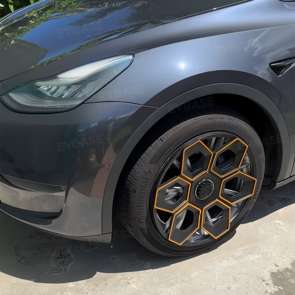 Model Y/ Y Juniper Wheel Covers 19 Inch Hex Wedge Hubcaps Honeycomb Wheels Style for Tesla
