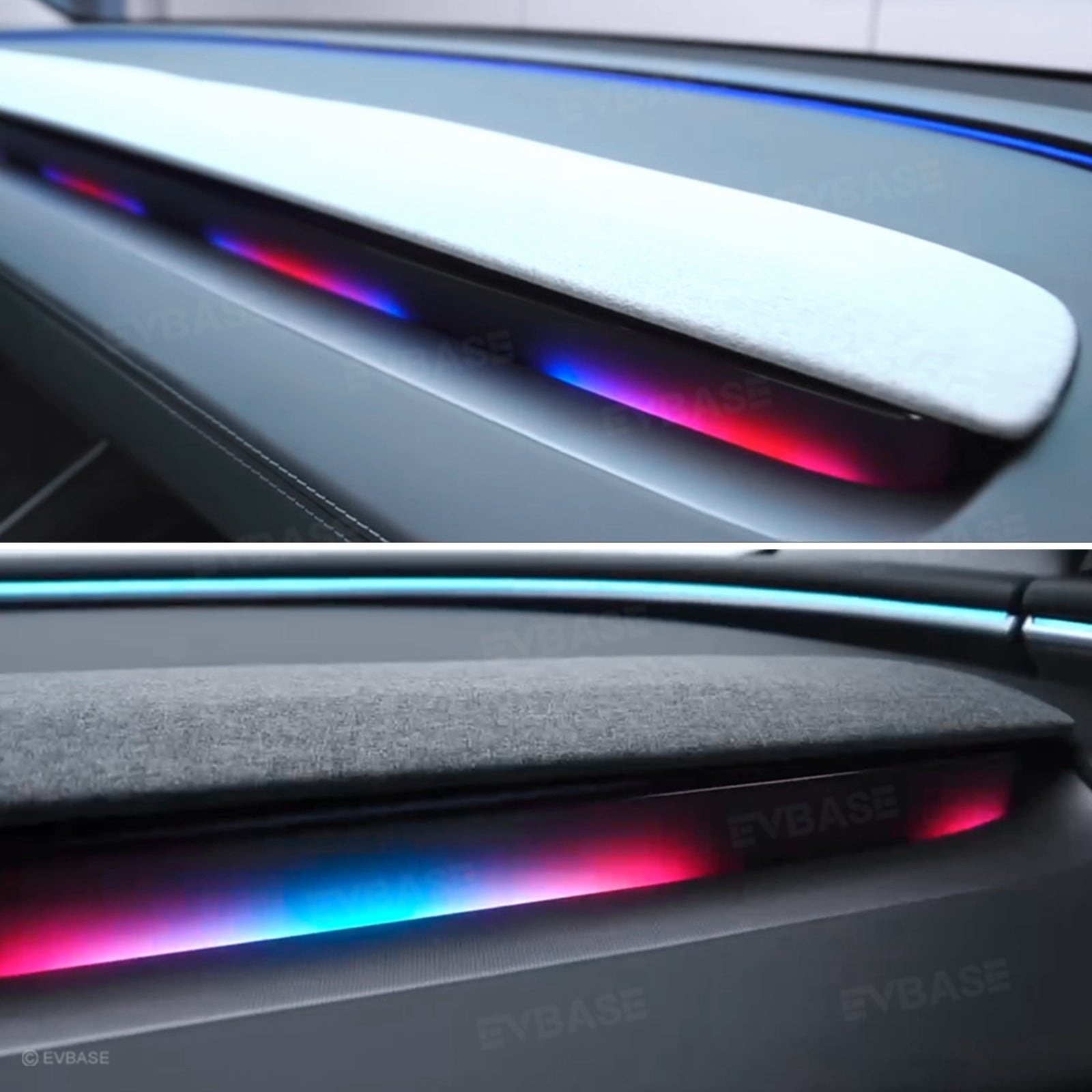 Model 3 Highland Interior Ambient Lighting Kit RGB LED Light Strips Neon Lights with Factory Screen Control