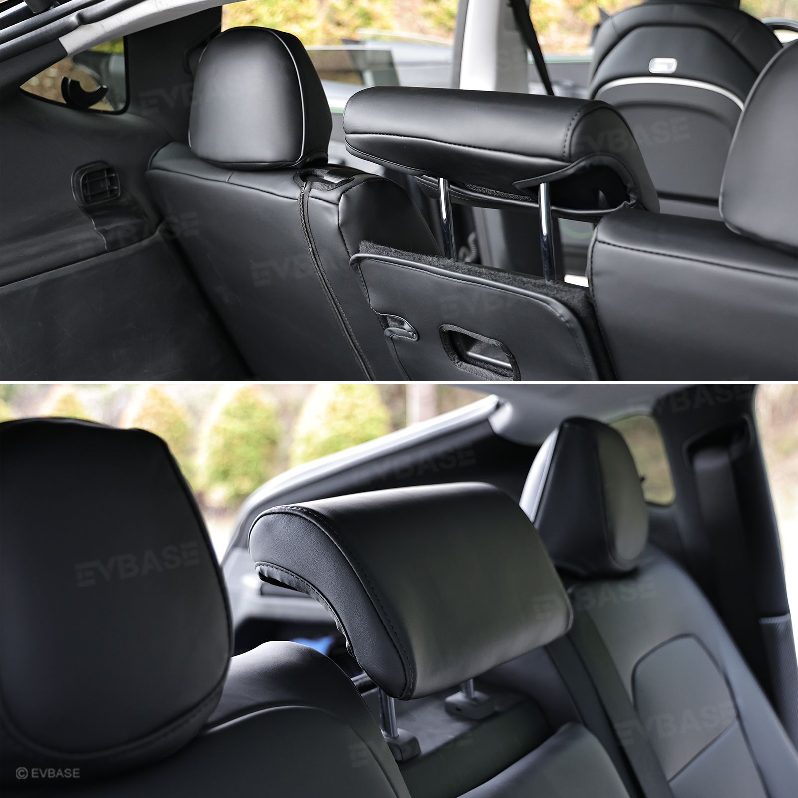 Tesla Seat Cover Model Y Juniper NAPPA Leather Full Coverage Seat Protector with Launch Logo