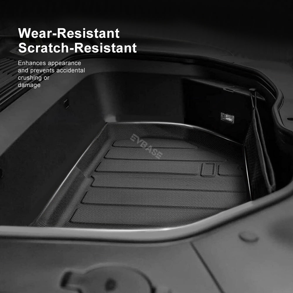 Front Mat for R1T/R1S Upper Lower Layer All-Weather TPE Front Storage Mat Cargo Liner for Rivian R1T/R1S