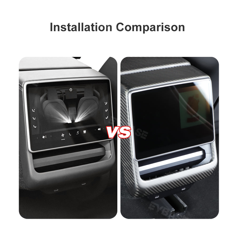 Model 3 Highland Rear Screen Frame Cover Real Carbon Fiber Back Screen Display Frame Overlay Tesla Model 3 Highland Rear Screen Frame Cover Real Carbon Fiber Back Screen Display Frame Overlay for Tesla