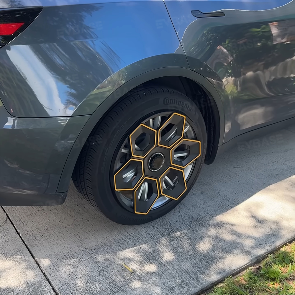 Model Y/ Y Juniper Wheel Covers 19 Inch Hex Wedge Hubcaps Honeycomb Wheels Style for Tesla