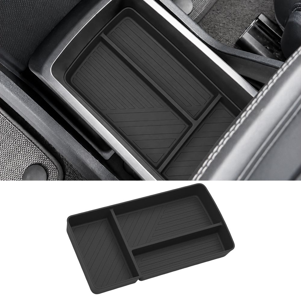 Center Console Drawer Organizer for Rivian R2 Under-Armrest TPE Storage Tray Insert