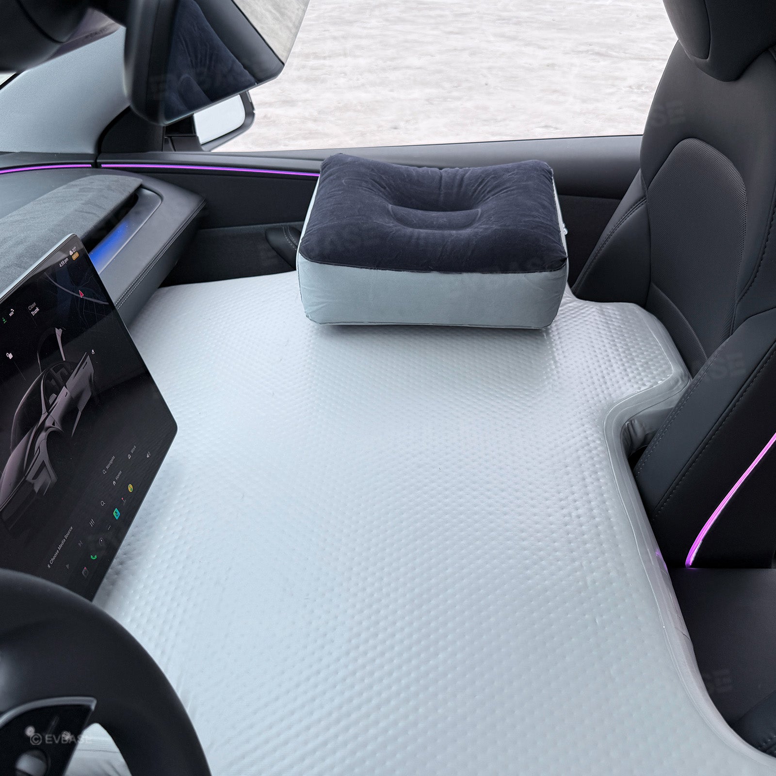 Front Seat Air Mattress Kids Inflatable Camping Bed with Air Pump for Model Y/ Y Juniper & Model 3/ 3 Highland