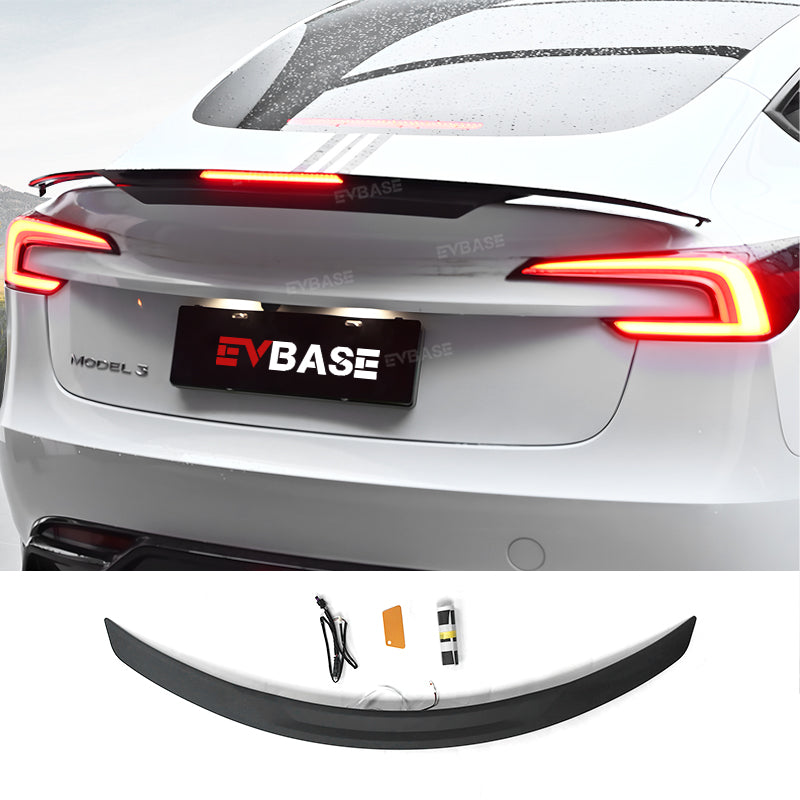 Model 3 Y Spoiler Wing Rear Diffuser ABS Splitter With Brake Light Inspired By B-2 Spirit for Tesla