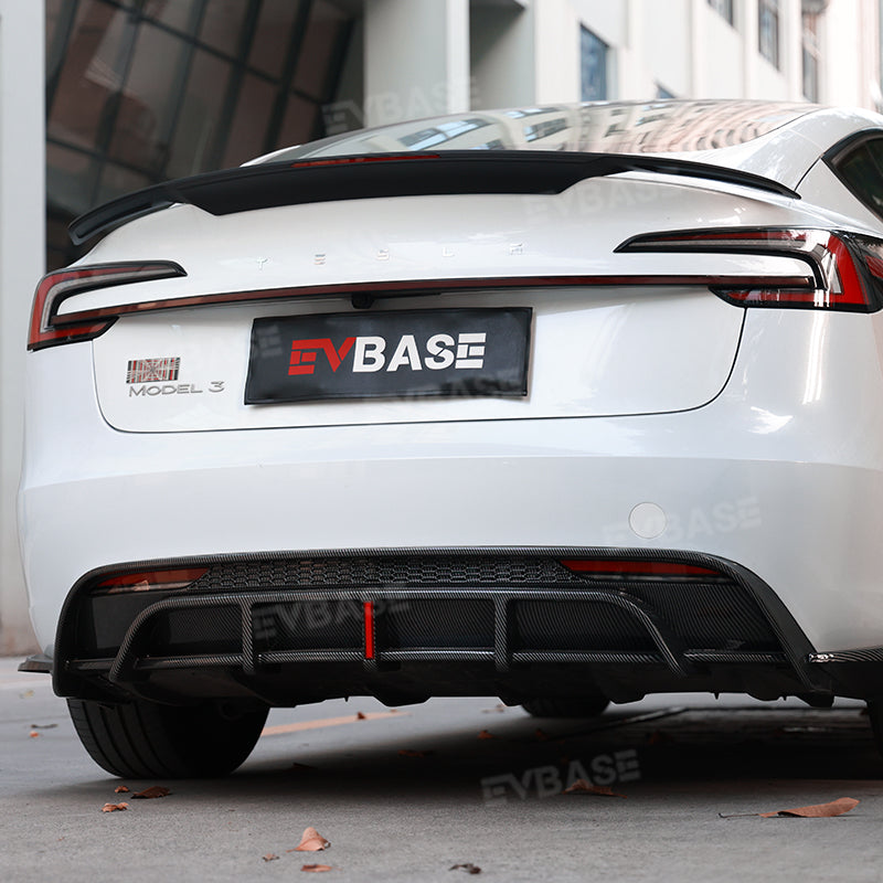 Model 3 Highland Rear Diffuser Bumper Lip ABS Spoiler Splitter Replacement With Brake Light for Tesla