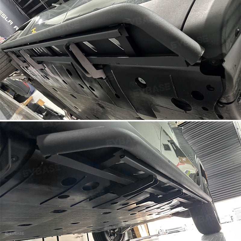R1S R1T Rock Sliders Nerf Bars Side Step Underbody Protection Running Boards With Optional Lower Rocker Armor Panels For Rivian