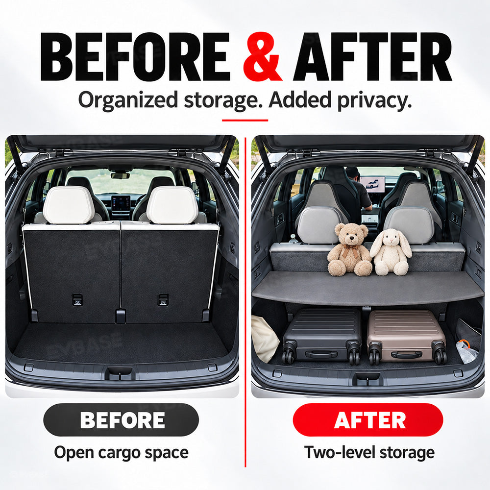 Model Y L Trunk Retractable Cargo Cover Luggage Cargo Privacy Shield Parcel Shelf