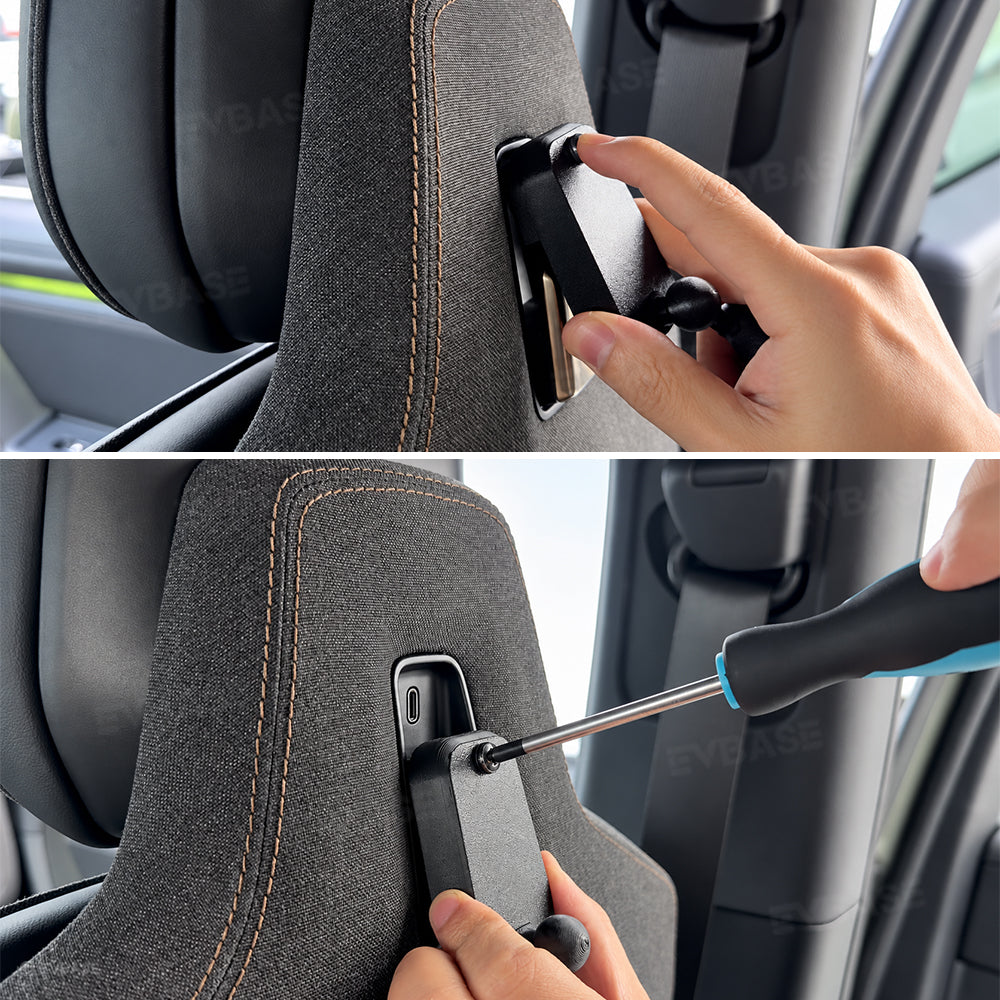 Back Seat Phone & Tablet Mount Anchor for Rivian R1T/ R1S/ R2 Magnetic Ball Mount Holder