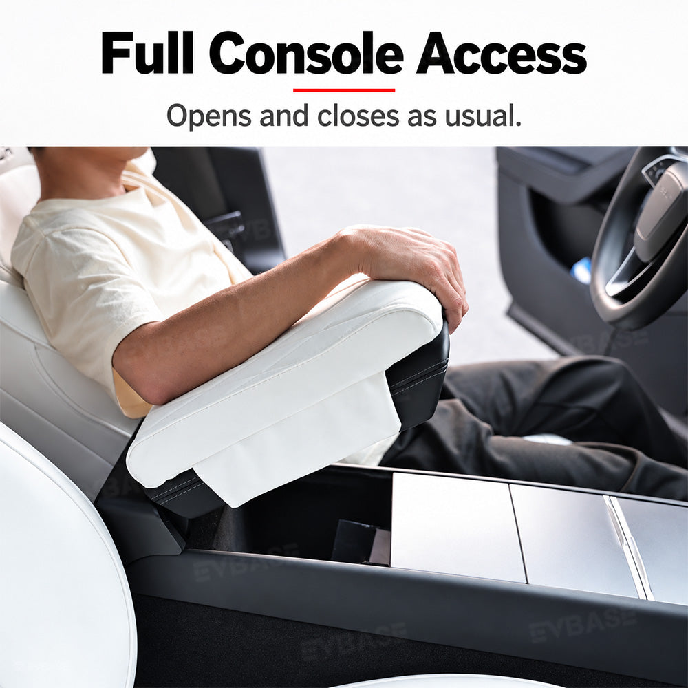 Model Y /3 /YL Leather Center Console Armrest Support Cushion & Scratch-Resistant Cover