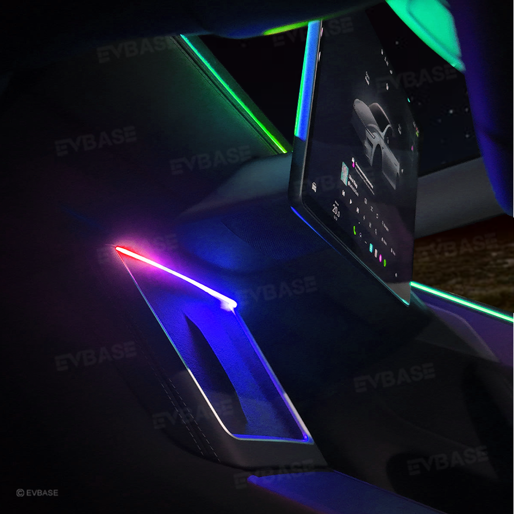 Model 3/Y Ambient Lighting Center Console Dashboard Light Strip with AI Voice Control LED Interior Lights 2.0