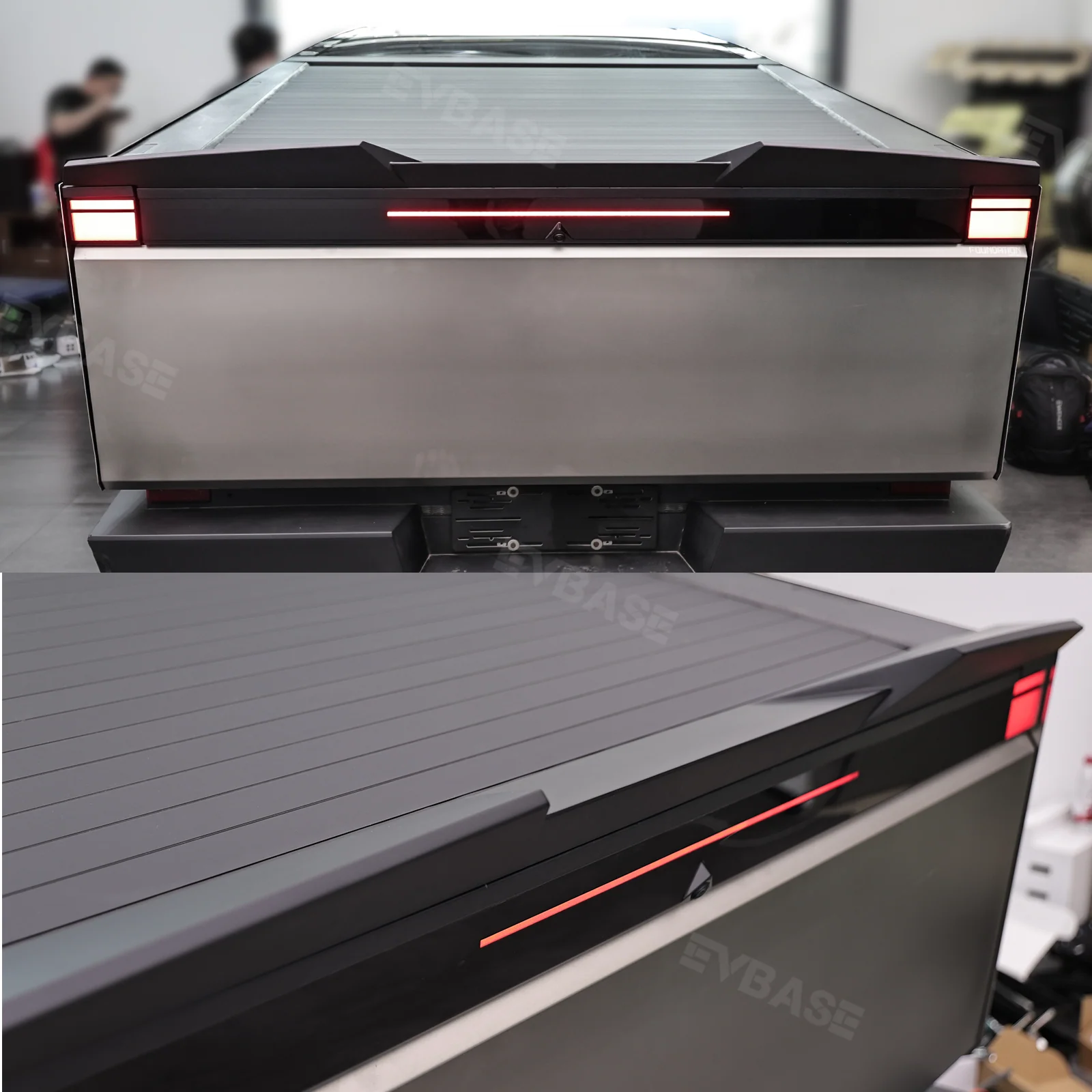 Cybertruck Body Kit Front Bumper Lip & Fender Flares Cover & Rear Diffuser & Rear Spoiler for Tesla