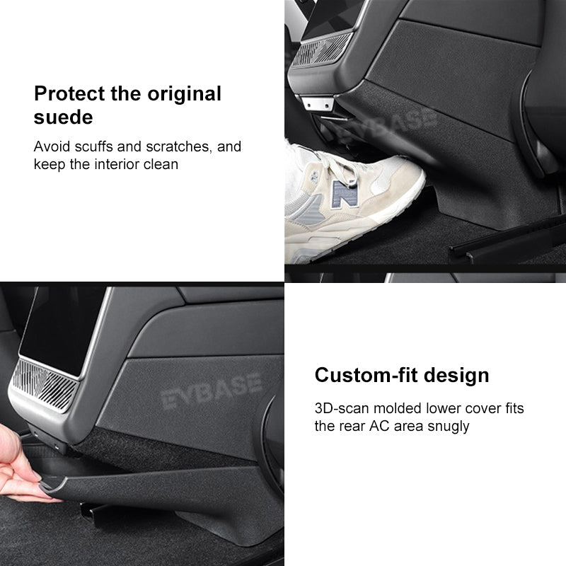 Model 3 Highland Rear Anti-Kick Lower Cover Air Vent Guard Pedal Center Console Panel Protector for Tesla