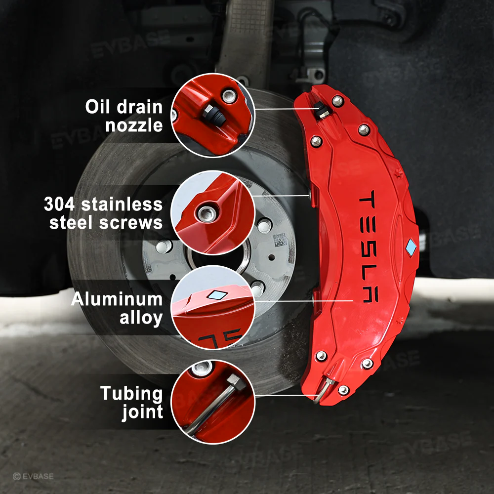 Model Y L Brake Caliper Covers Set Performance Look Brake Caliper Protector Precision Bolt-On