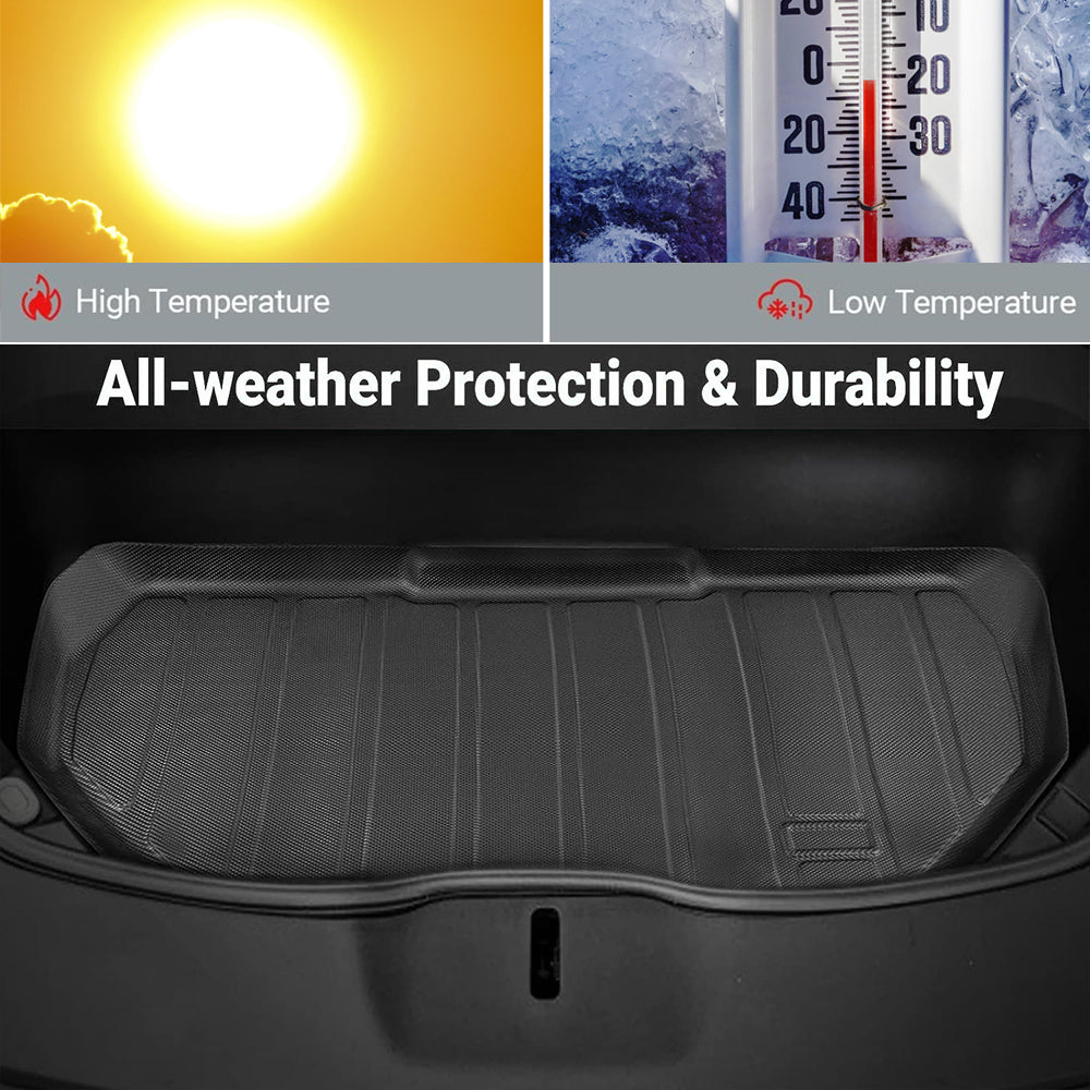 Front Mat for R1T/R1S Upper Lower Layer All-Weather TPE Front Storage Mat Cargo Liner for Rivian R1T/R1S