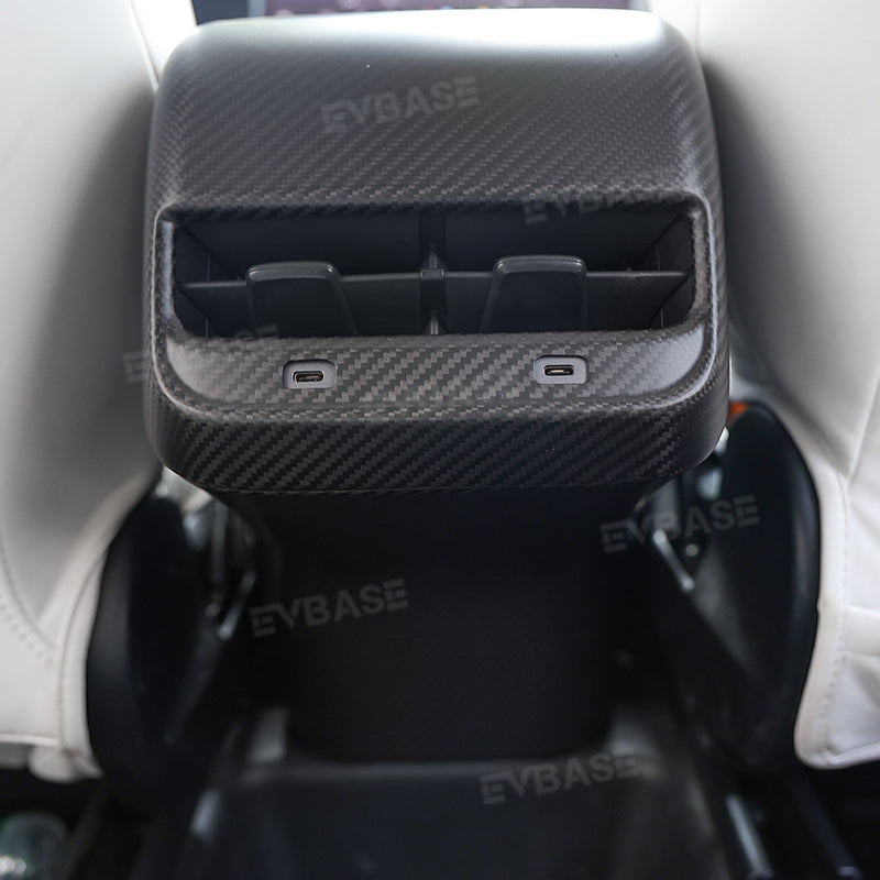 Model Y 3 Carbon Fiber Interior Accessories Rear Air Outlet Vent Cover Genuine for Tesla