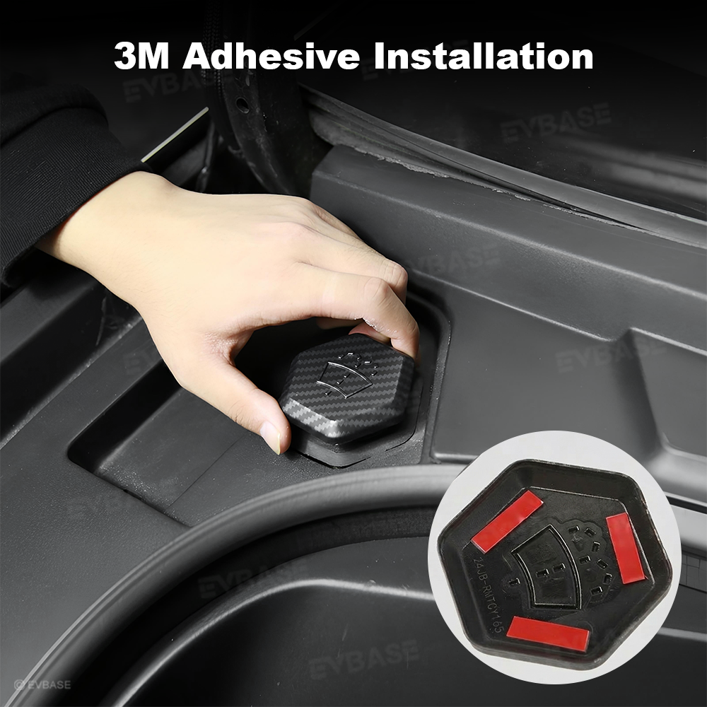 Cybertruck Windshield Wiper Fluid Reservoir Cap ABS Carbon Fiber Style Trim Cover