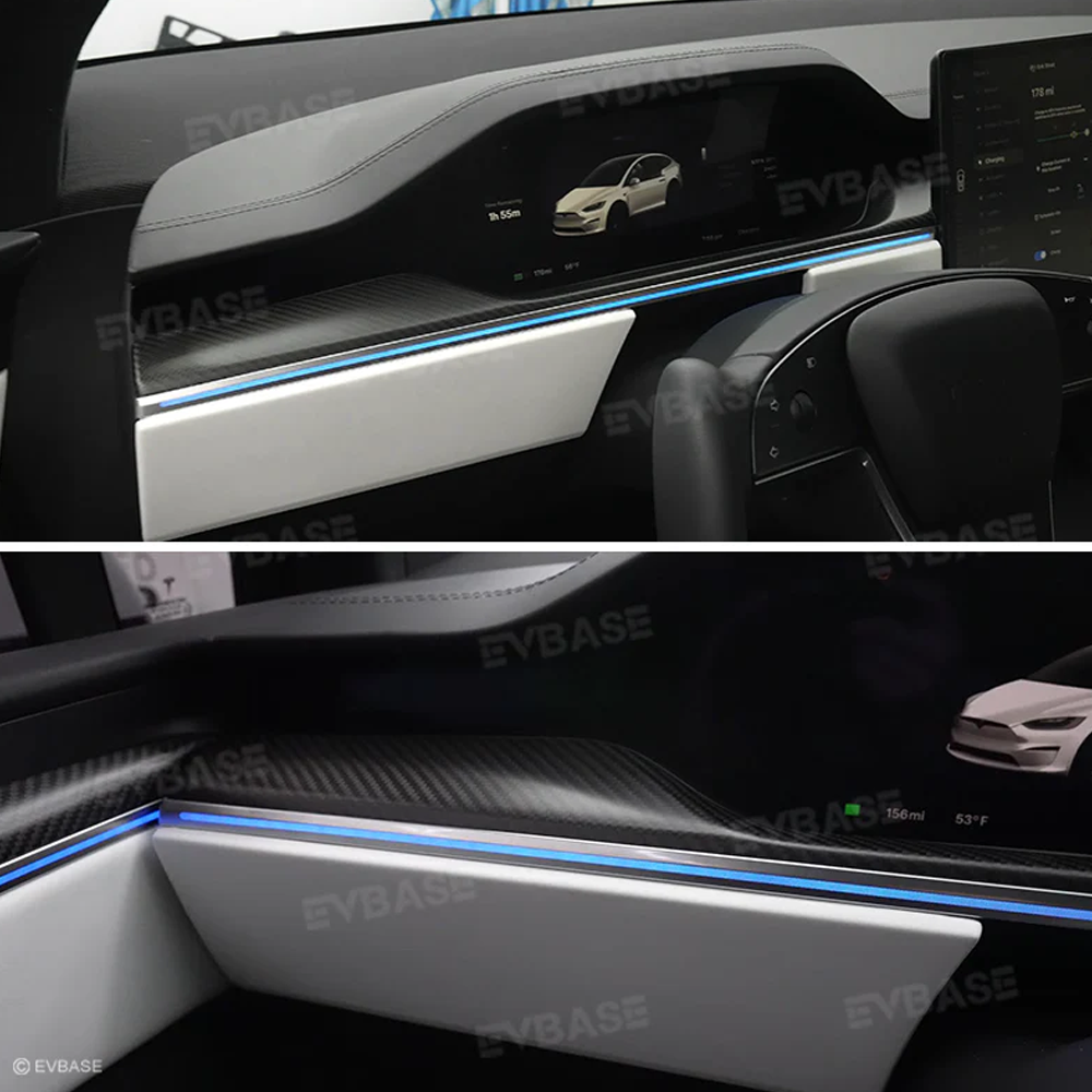 Model X RGB Ambient Lighting Interior Streamer Light Kit LED Neon Light Strip