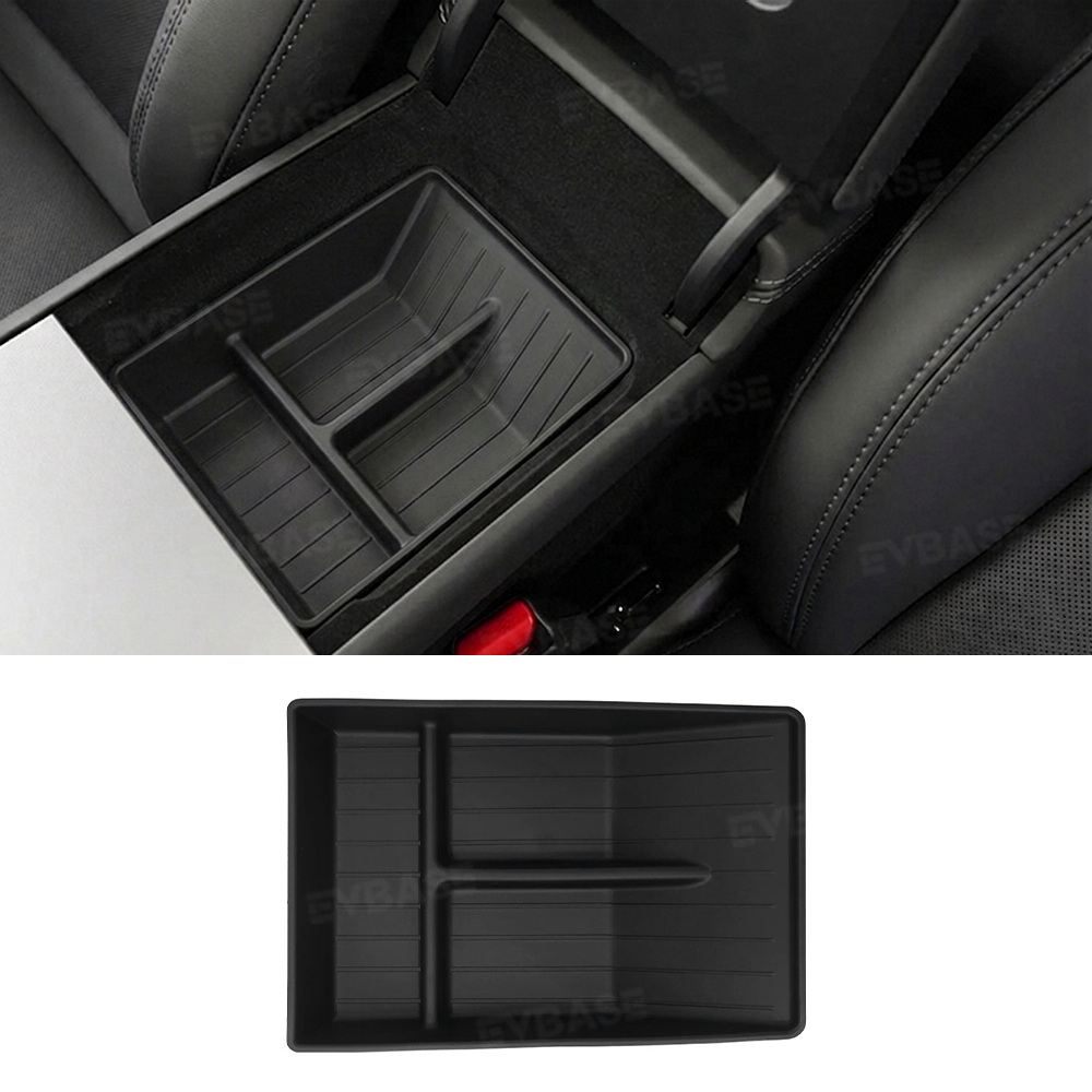 Model Y Juniper Standard Center Console Armrest Organizer Tray TPE Non-Slip Storage Box
