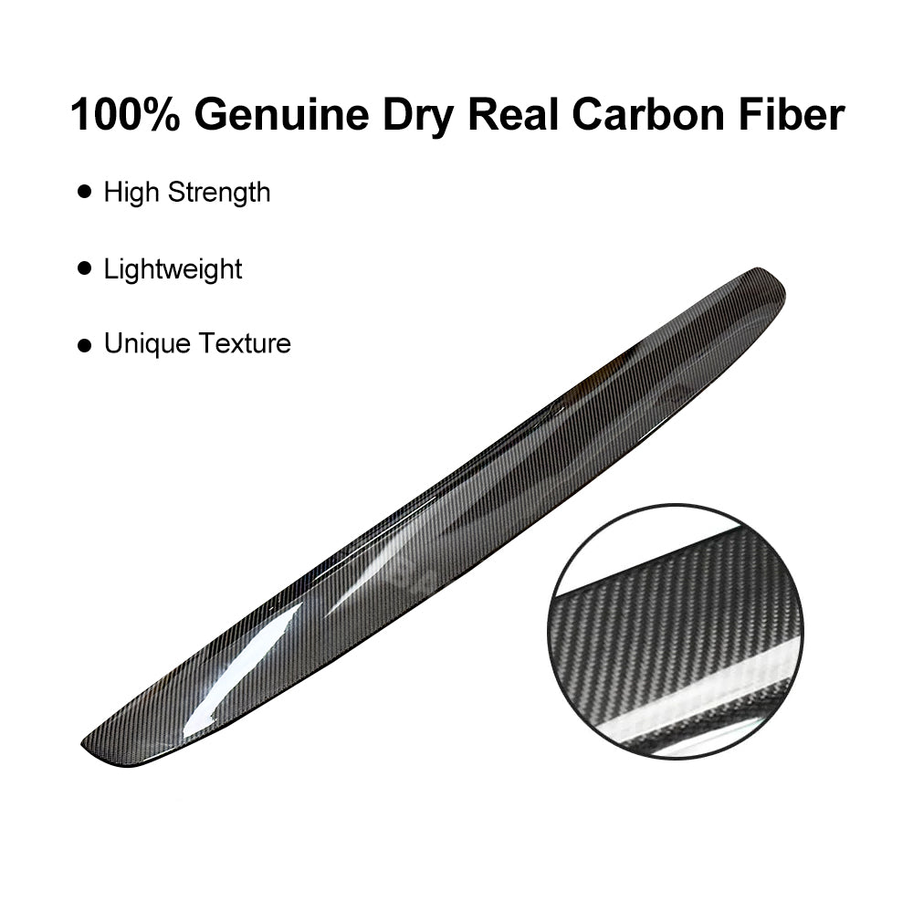 EVBASE Real Carbon Fiber Tesla Dashboard Front Door Cover Trim para el modelo 3 Y
