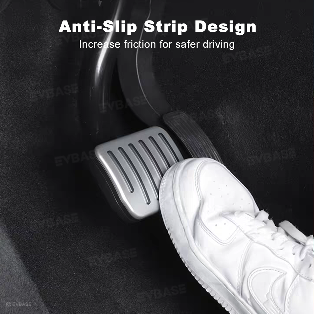 Model Y Juniper/ 3 Highland Aluminum Performance Foot Pedal Covers Non-Slip Slide-On Rail Lock Brake & Accelerator Pedal Pads Protector Set