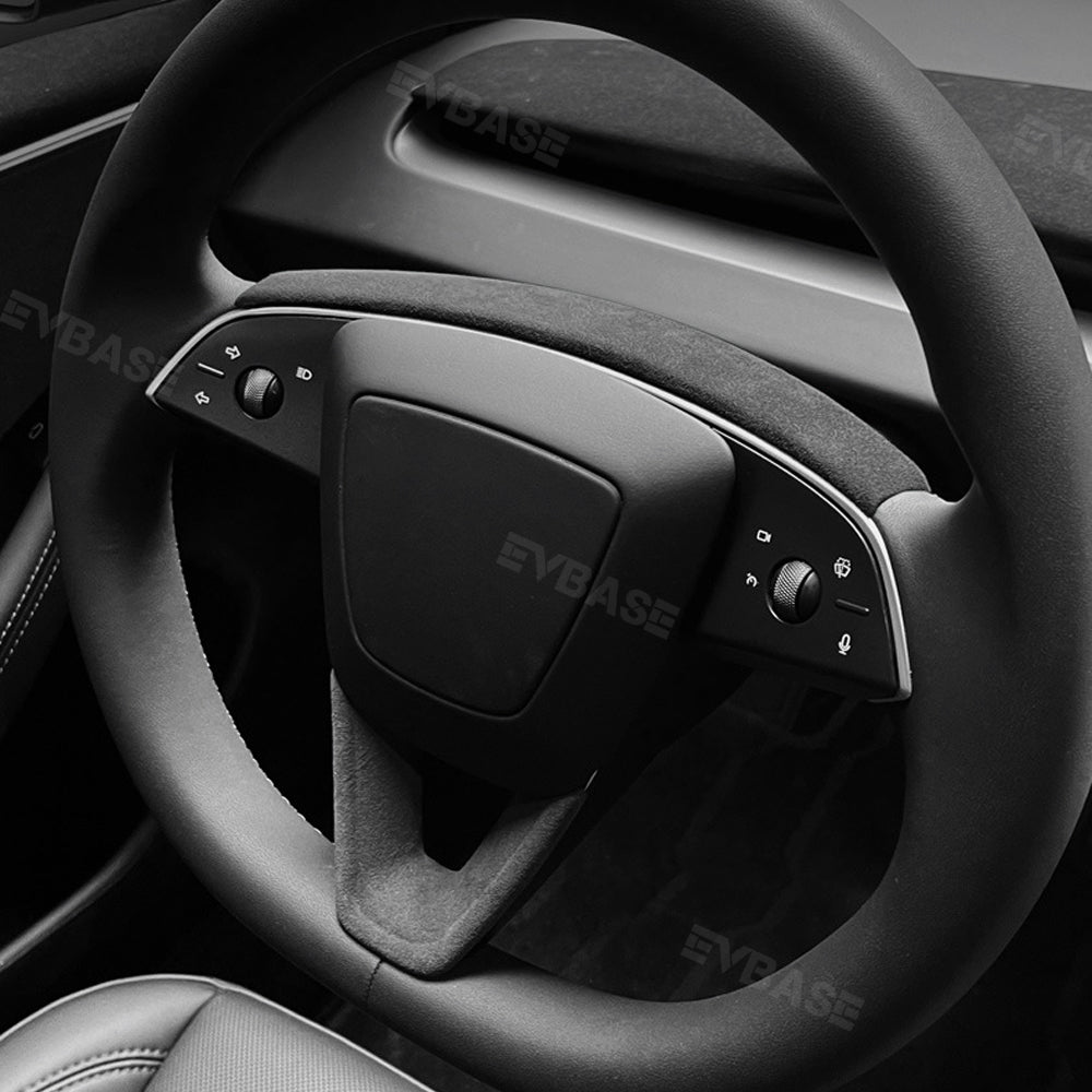 Model 3 Highland Real Alcantara Steering Wheel Cover Wrap Tesla Interior Accessories