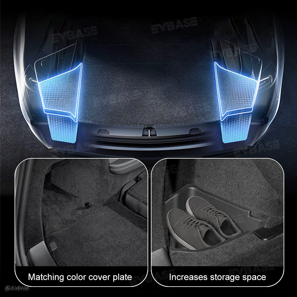 Model Y L Rear Trunk Storage Organizer Back Trunk Side Storage Bins Waterproof Interior Storage Boxes