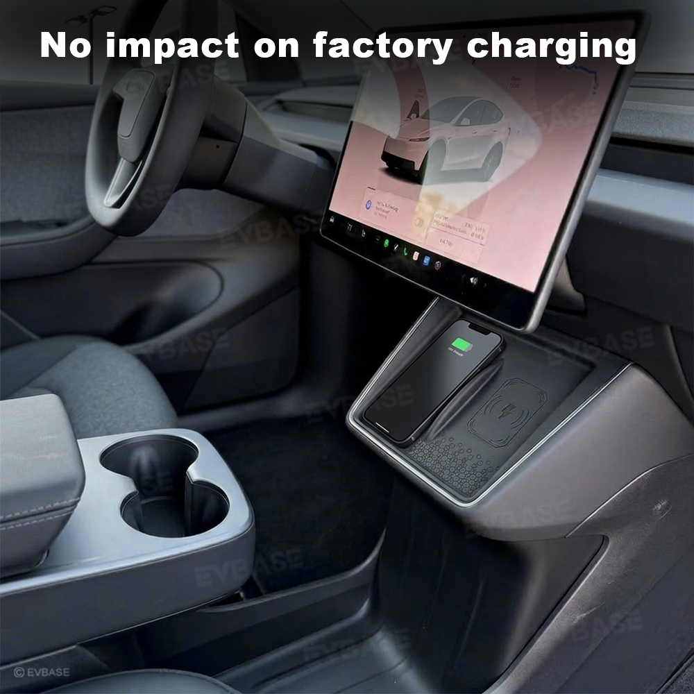 Model Y Juniper Standard Center Console Wireless Charging Pad Silicone Non-Slip Charger Mat
