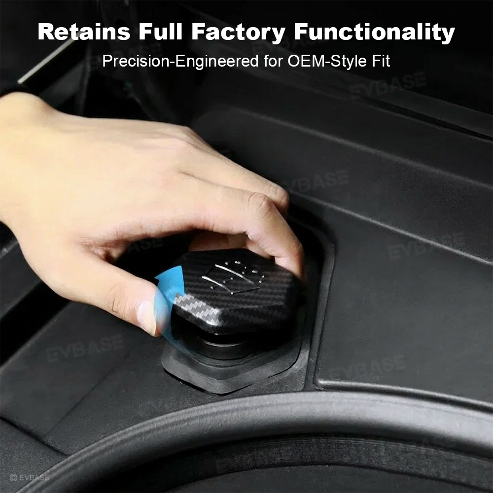 Cybertruck Windshield Wiper Fluid Reservoir Cap ABS Carbon Fiber Style Trim Cover