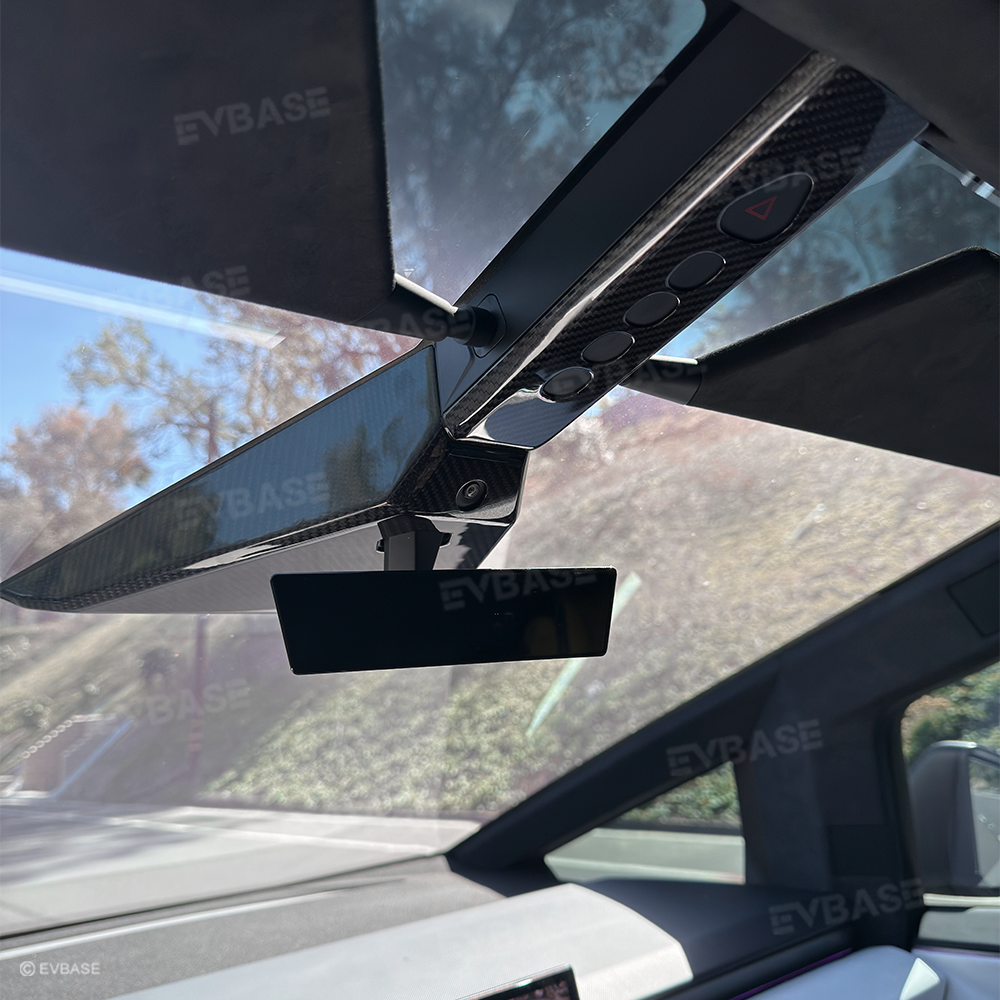 Cybertruck Cabin Camera Cover Trim Real Carbon Fiber Panel Decor Interior Accessories Warning Light Cover