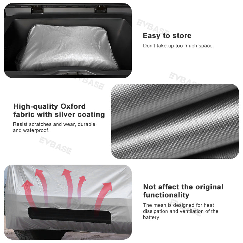 Cybertruck Full Car Covers Waterproof Sliver Coating All Weather Outdoor Protection Exterior Accessories for Tesla