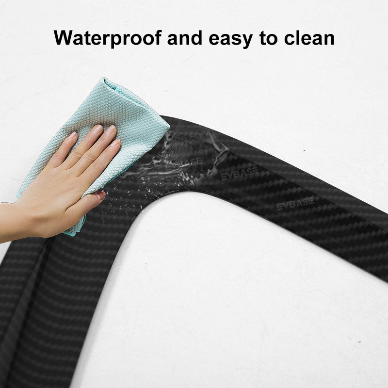 Door Trim for Rivian R1T ABS Panel Protection Strips Carbon Fiber Style Interior Accessories