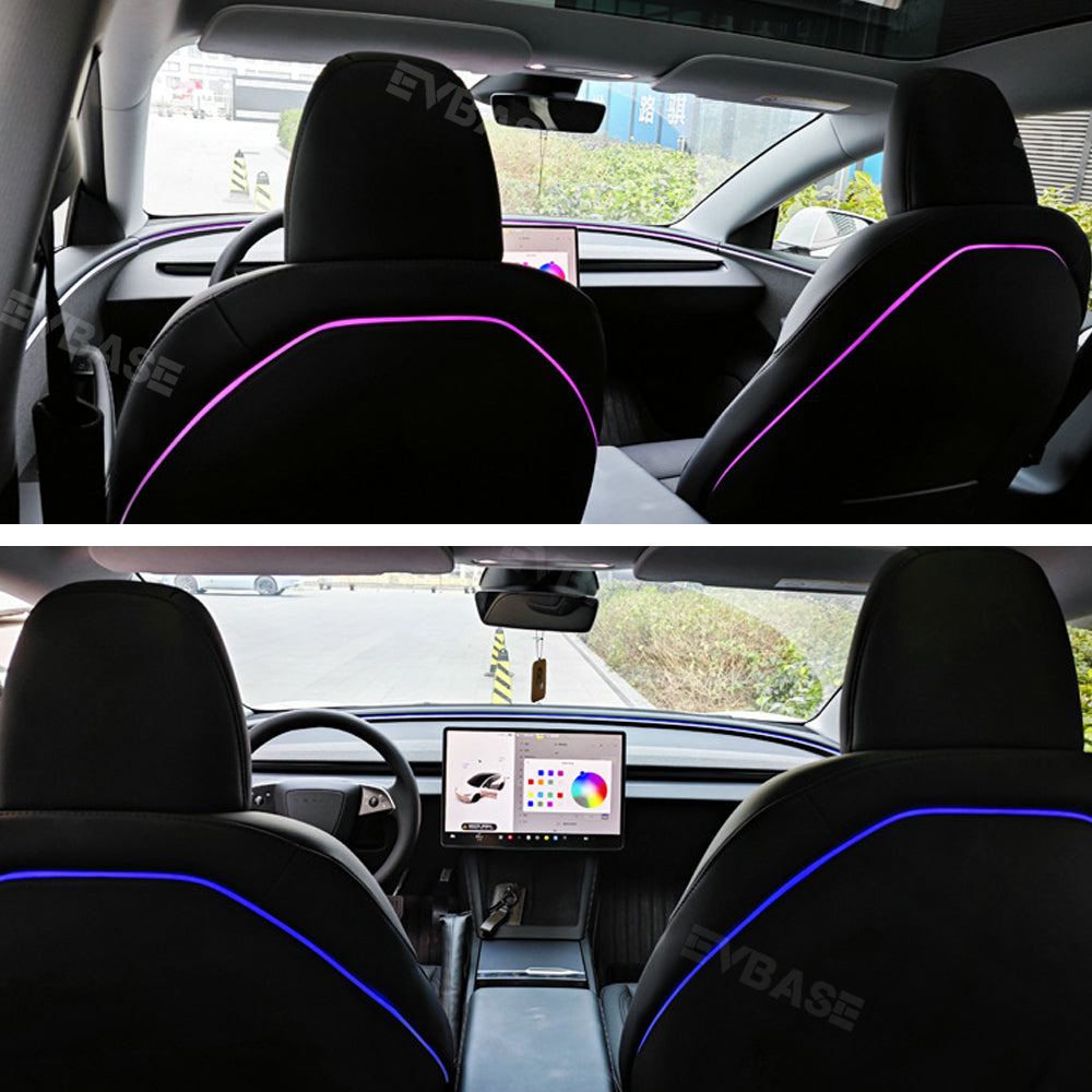 Tesla Model 3 Highland/ Y Juniper Backseat Ambient Lights Car Neon Light Interior EVBASE