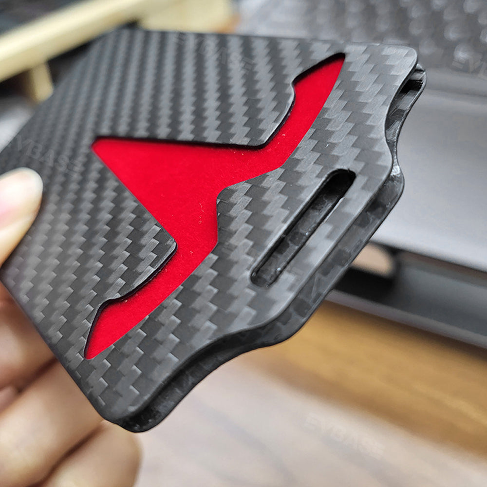 Key Card Holder Real Carbon Fiber Card Case Keychain Protective Card Sleeves for Tesla