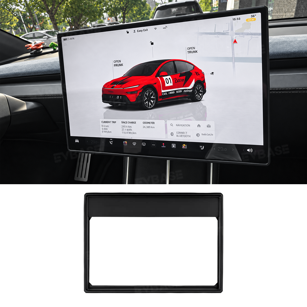Model Y Juniper / Y L Center Console Screen Overlay Silicone Touchscreen Frame Protection Cover