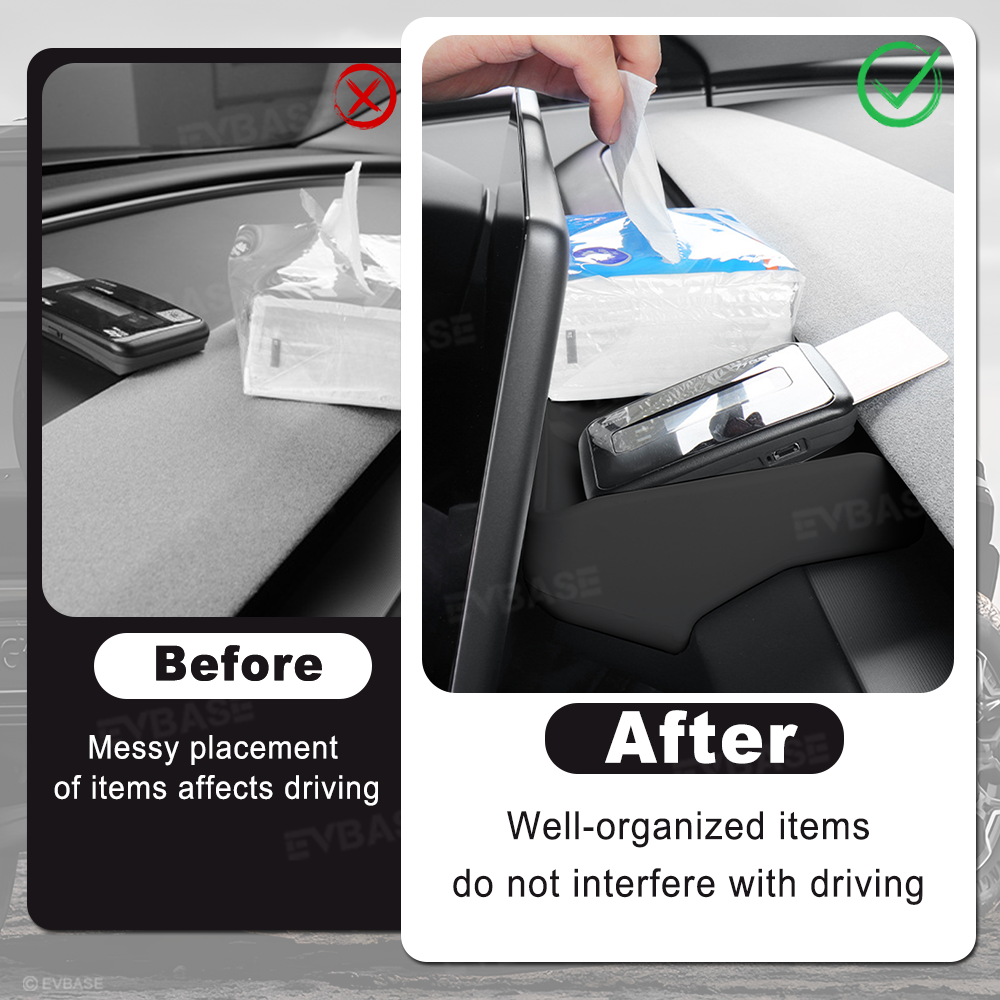 Model Y Juniper Dashboard Display Back Storage Tray Silicone Storage Box Tesla Organizer