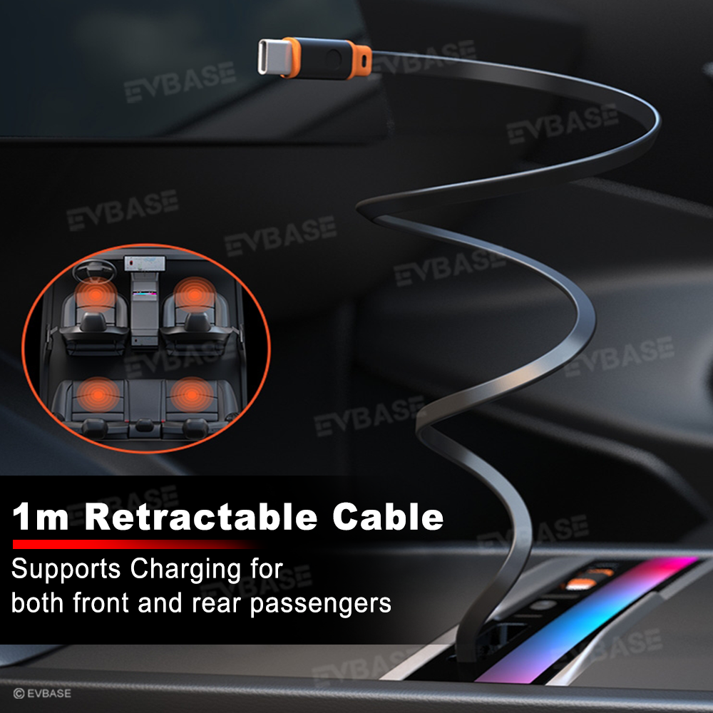 Model Y Juniper Ambient USB Hub & Rear Vent Expansion with Fast-Charge Cables & Strongest Magnet Phone Mount