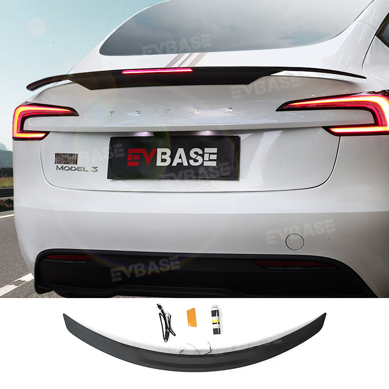 Model 3 Y Spoiler Wing Rear Diffuser ABS Splitter With Brake Light Inspired By B-2 Spirit for Tesla