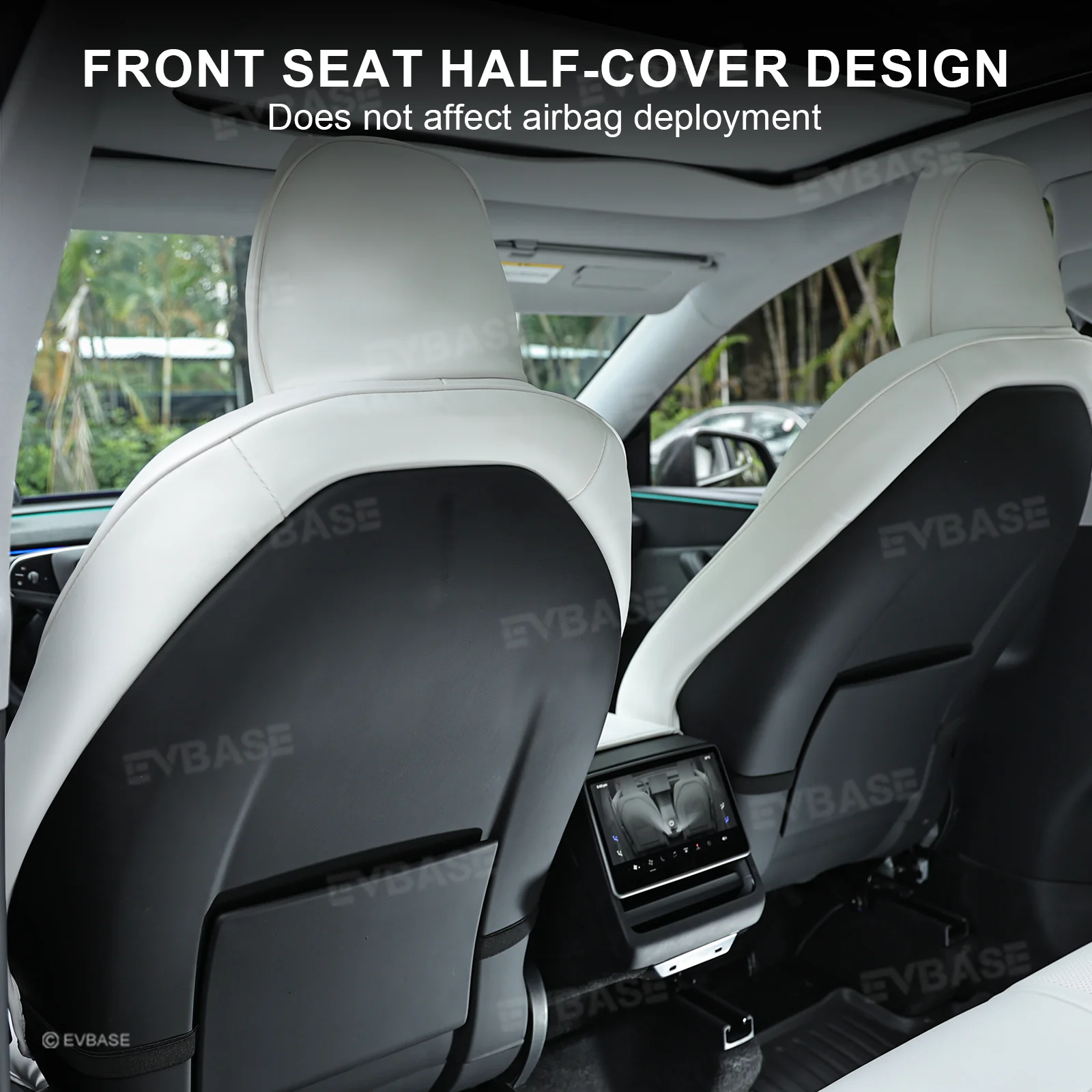 Model Y Juniper Seat Covers NAPPA Leather Full Coverage Seat Protector with Diamond Quilted Design