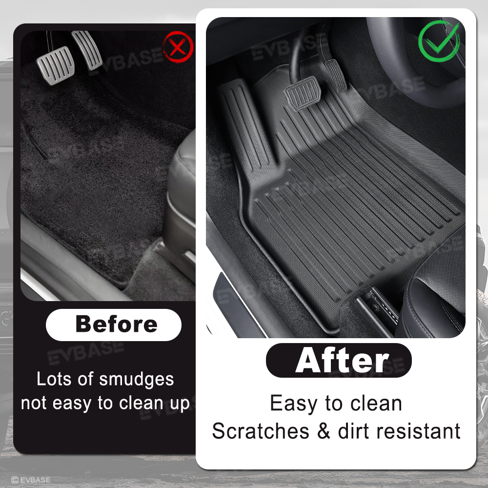 Model Y Juniper Floor Mat TPE Anti-Slip Trunk Mat Cargo Liner Back Seat Cover All Weather Protection