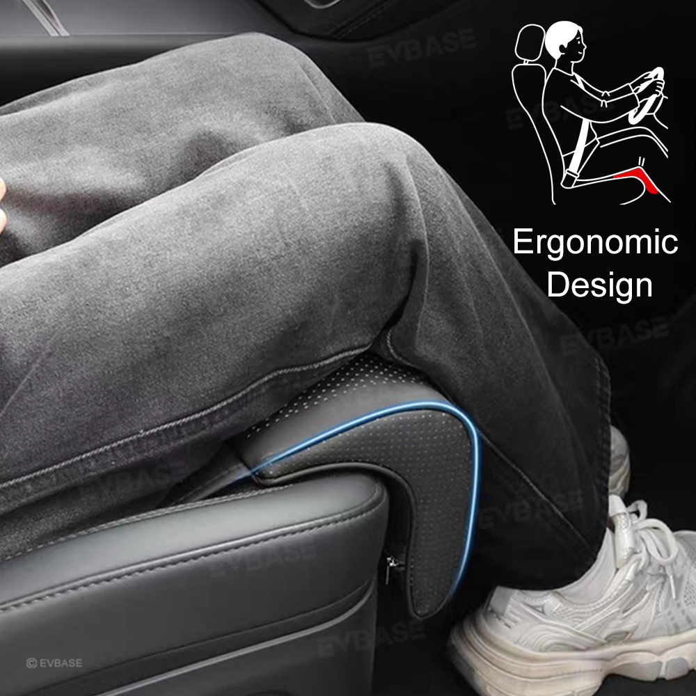 Front Seat Leg Support Cushion Nappa Leather for Tesla Model Y/ Y Juniper & Model 3/ 3 Highland