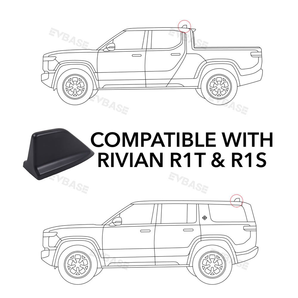 Shark Fin Antenna Cover for R1T/R1S ABS Roof Aerial Accessories for Rivian