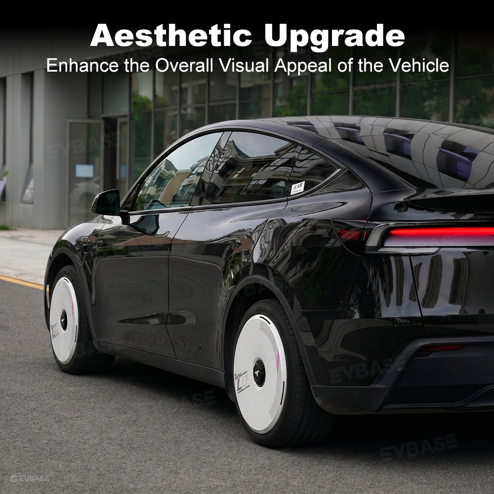 Model Y Juniper Aero Wheel Covers Custom UV-Printed Graphic Hubcaps for Tesla 18/19/20/21 Inch Wheels