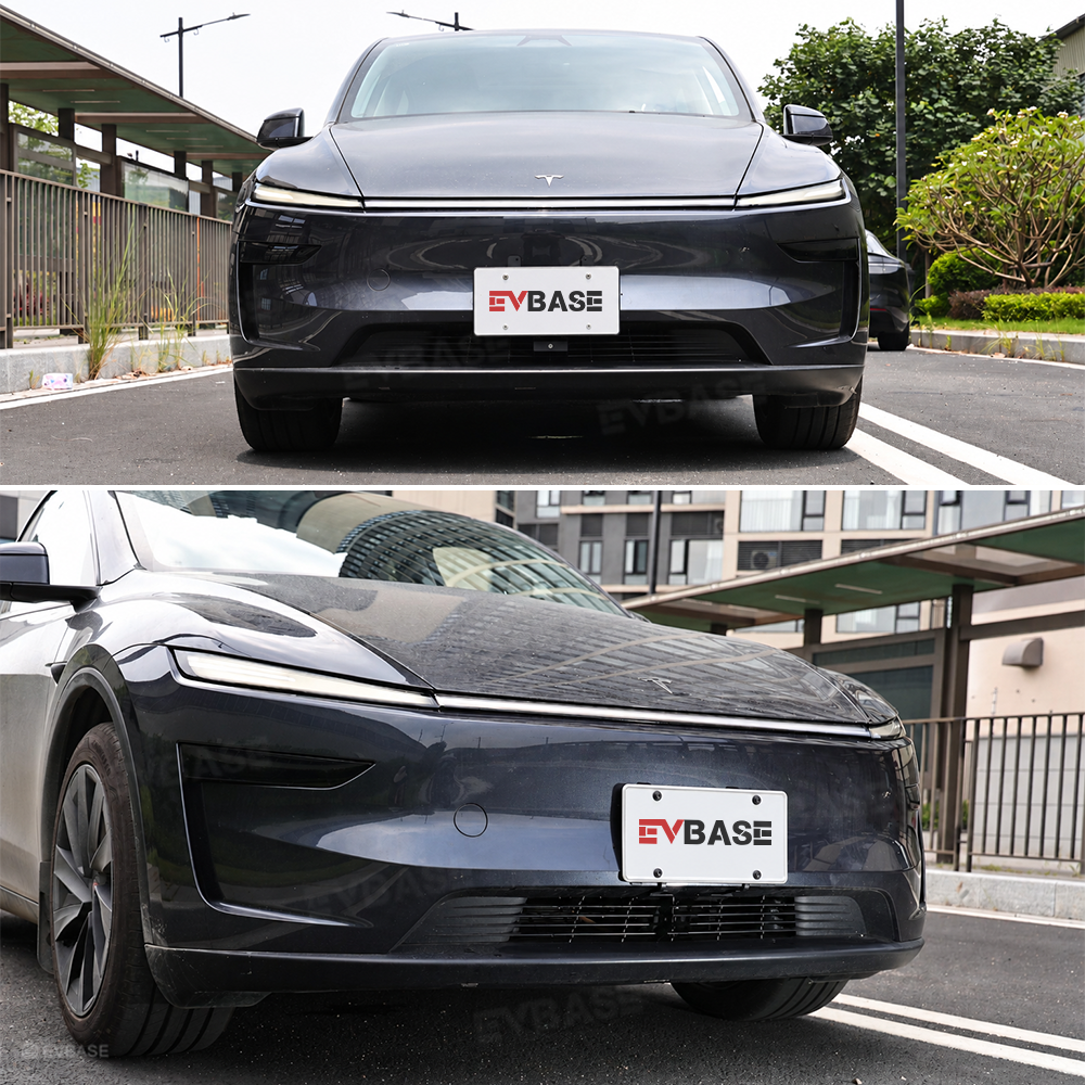 Tesla License Plate Frame Model Y Juniper Aluminum Alloy Front License Plate Covers No Drill Matte