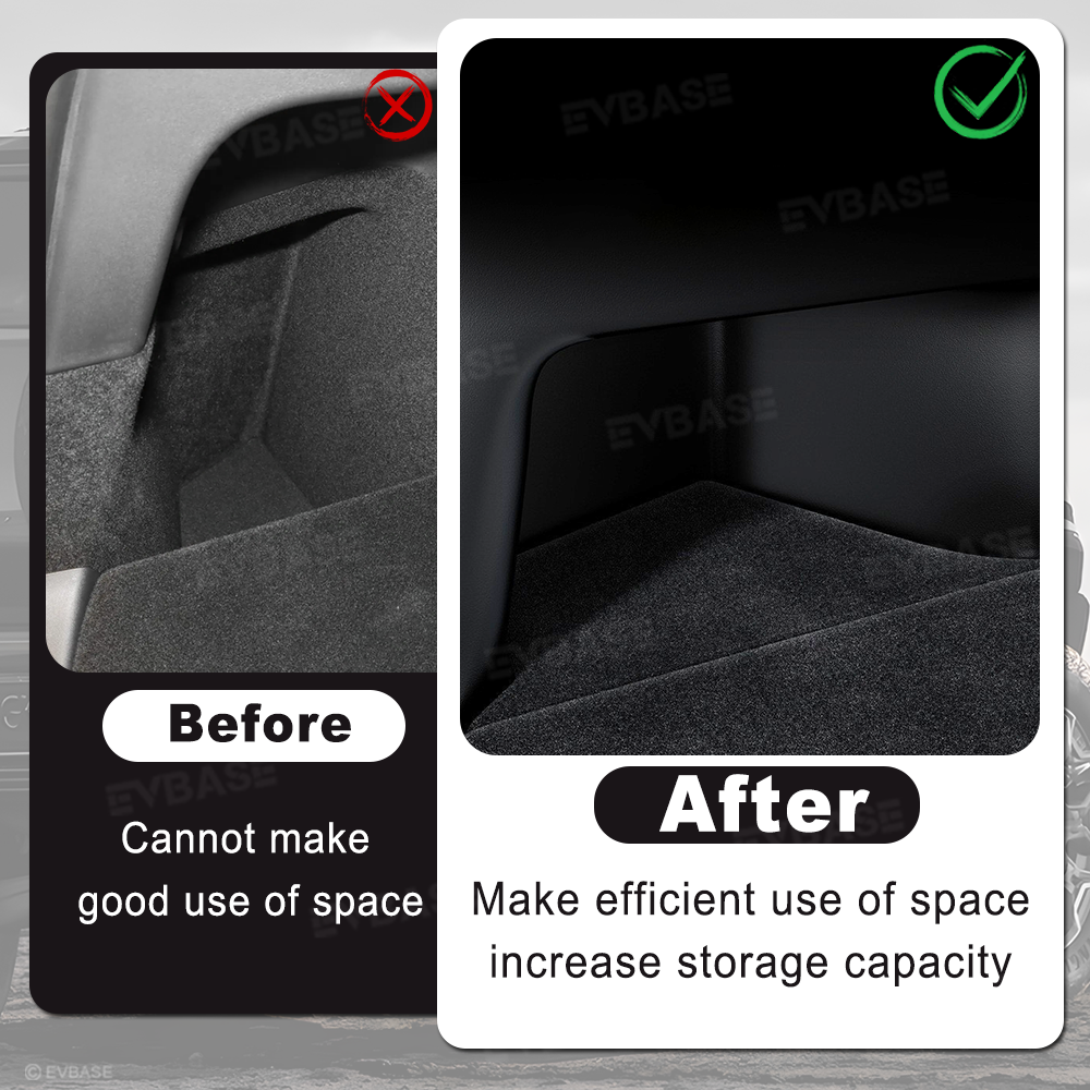 Model Y Juniper Trunk Storage Box Back Trunk Side Organizer Storage Bins Tesla Organizer