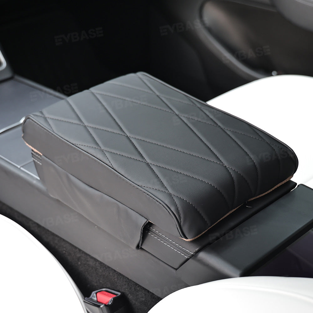 Model Y /3 /YL Leather Center Console Armrest Support Cushion & Scratch-Resistant Cover