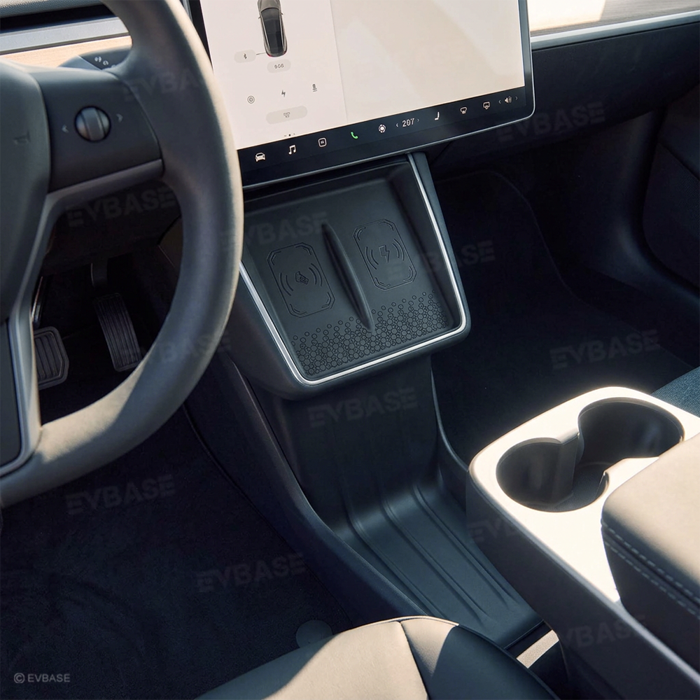 Model Y Juniper Standard Center Console Wireless Charging Pad Silicone Non-Slip Charger Mat