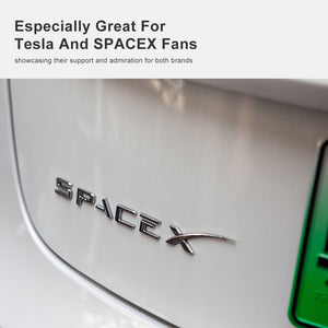 SPACEX Decals 3D Metal Tesla Emblem Sticker Tesla LOGO Cover for Model 3 Y X S Accessories