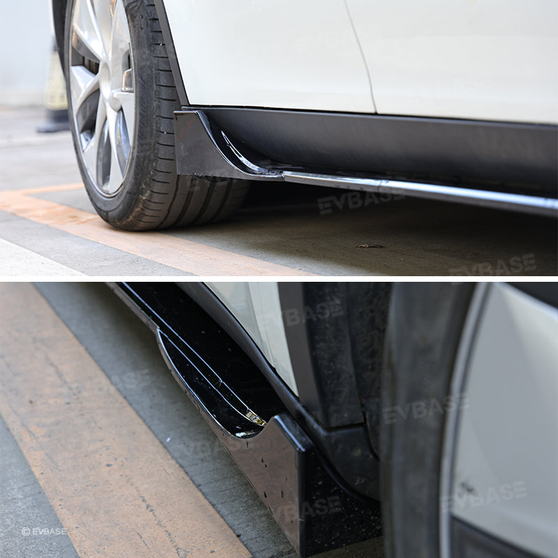 Model Y 3 Side Skirts Splitter Lip ABS Body Kit F Style Extensions Diffuser Panel Pair