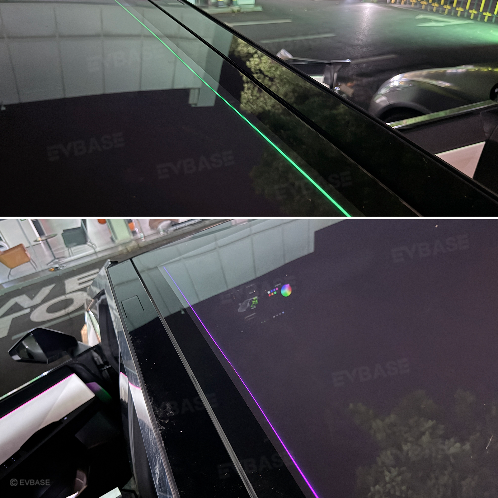 Cybertruck Sunroof Ambient Lighting RGB Interior Roof Lights with Factory Screen Control